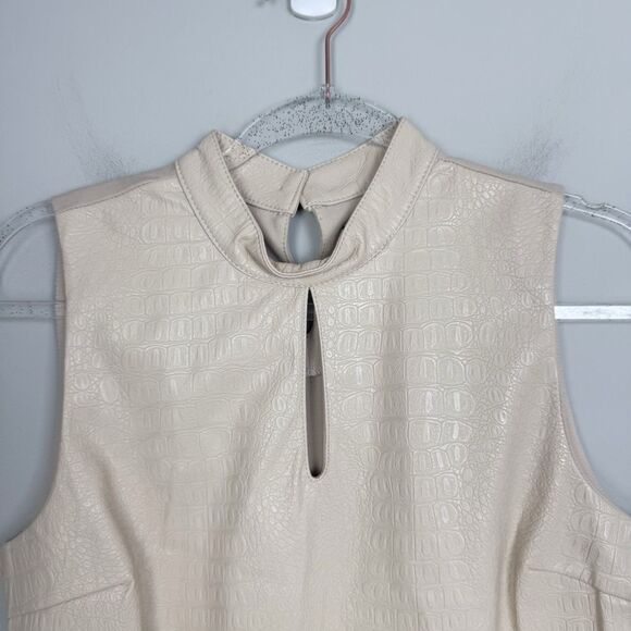 MARC NEW YORK | NEW Latte Croc Keyhole Sleeveless Top Women’s Size Small - Picture 3 of 10